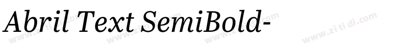 Abril Text SemiBold字体转换